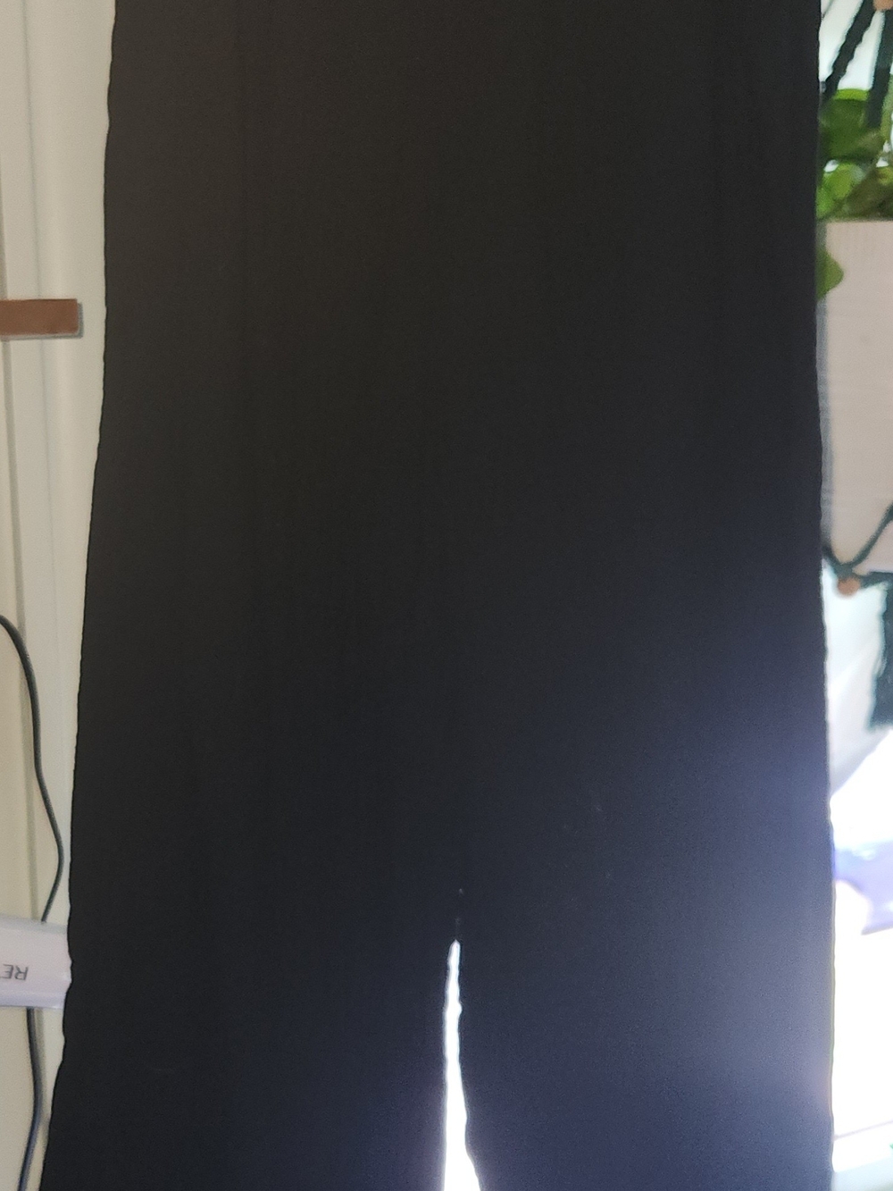 Old Navy Black Wide-Leg Linen Women's Pants - Picture 3 of 3